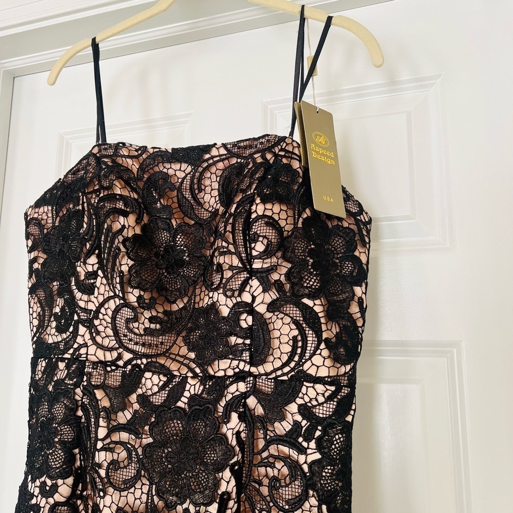Nwt stunning black lace strapless dress size XL. Great for the holidays! - Picture 8 of 8